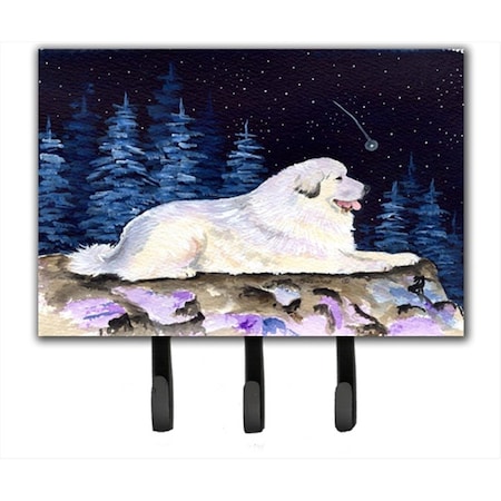 Carolines Treasures Starry Night Great Pyrenees Leash Holder or Key Hook SS8438TH68